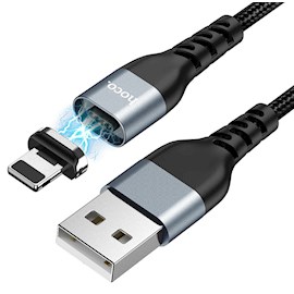 USB კაბელი Hoco U96, USB to Lighting, 1.2m, Black